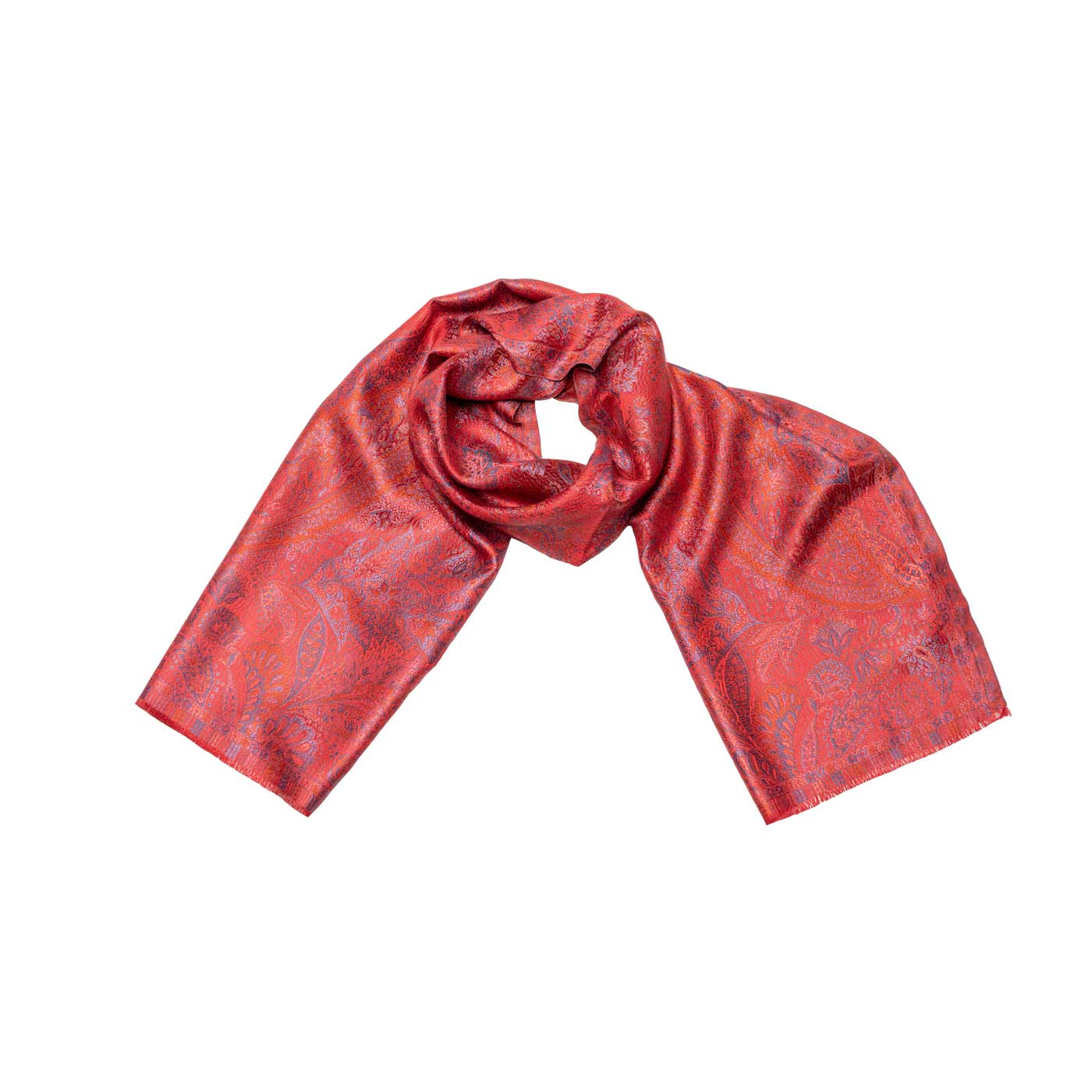 Seidenschal in Rot mit Paisley - Luxus & Stil-Shirin Sehan – shirinsehan