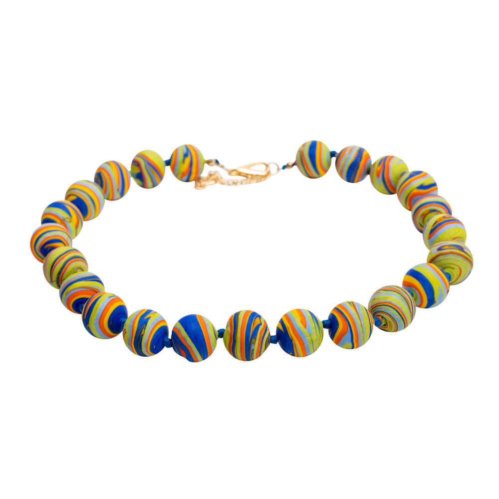 Collier Rahel aus Murano Perlen Grün Multicolor shirinsehan.com