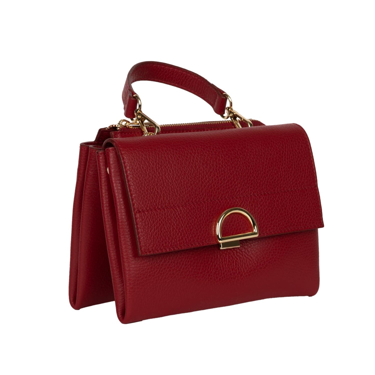 Schultertasche Franca aus Leder Rot shirinsehan.com