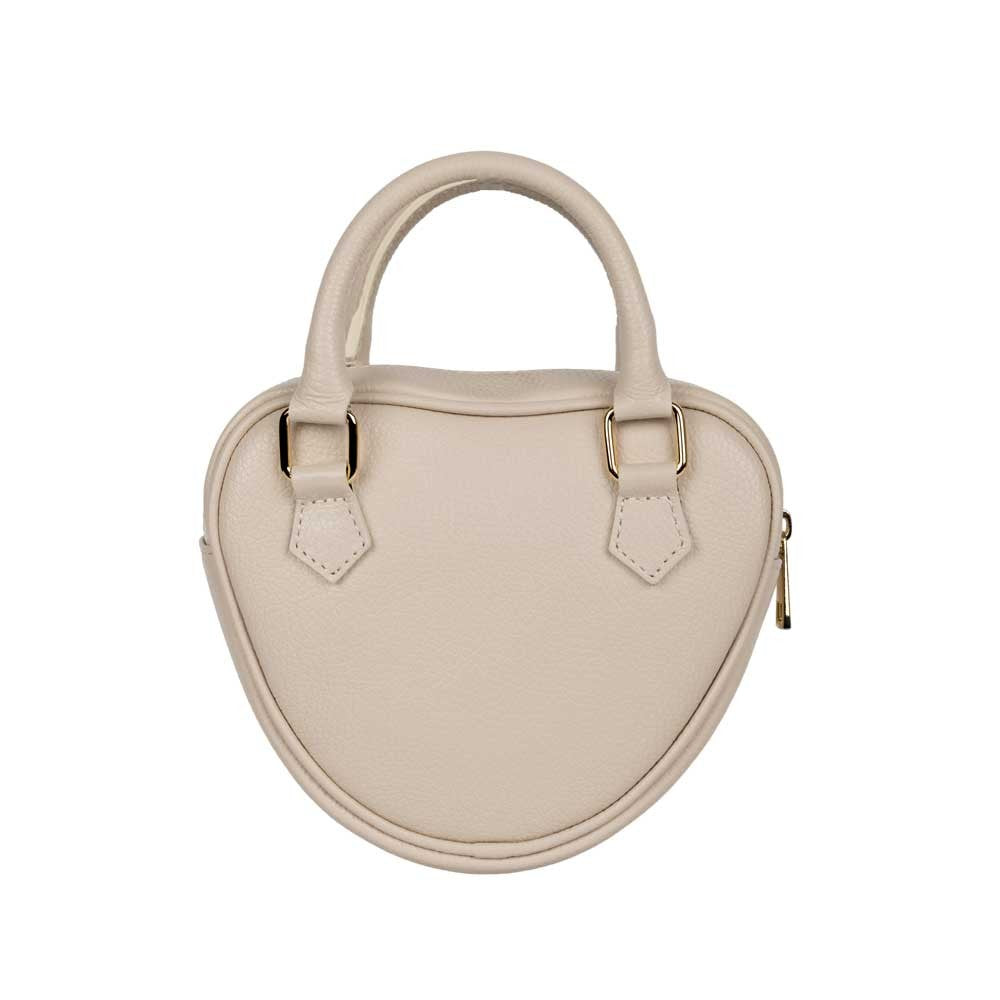 Schultertasche Paola aus Leder Beige shirinsehan.com