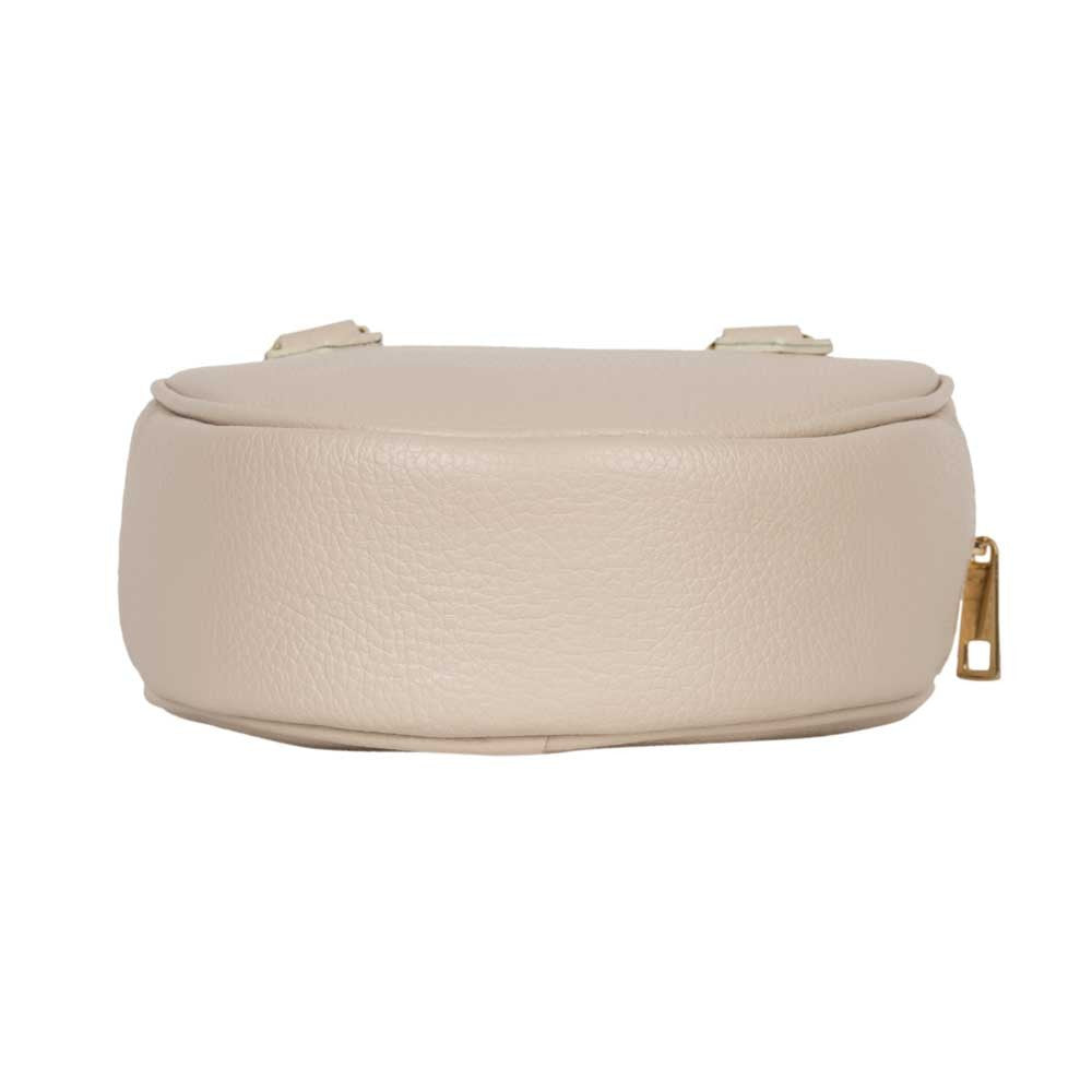 Schultertasche Paola aus Leder Beige shirinsehan.com